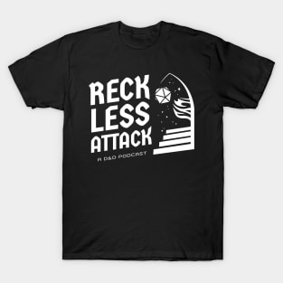 Reckless Attack Podcast Main Logo White T-Shirt